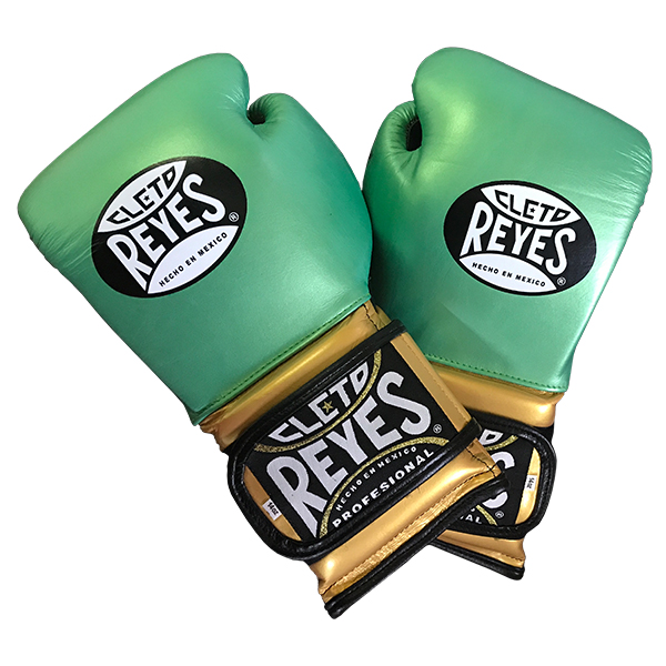 Cleto Reyes Traditional Boxing Gloves Hook and Loop Closure (WBC Green) - Image 2