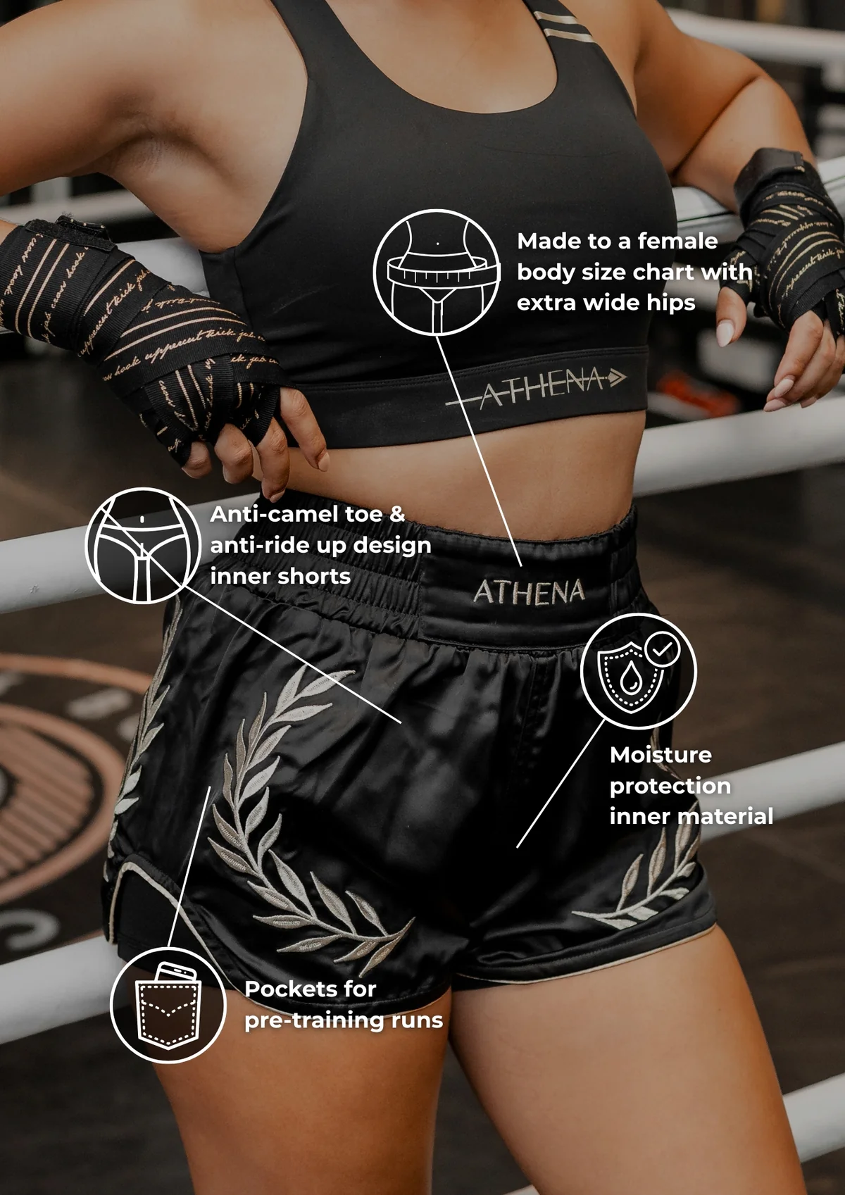 Athena Muay Thai Shorts - Image 6
